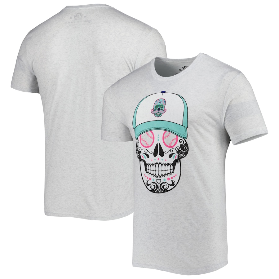 Men's Leyendas de Lexington Gray Copa de la Diversion Sugar Skull Tri-Blend T-Shirt Men's Leyendas de Lexington Gray Copa de la Diversion Sugar Skull Tri-Blend T-Shirt