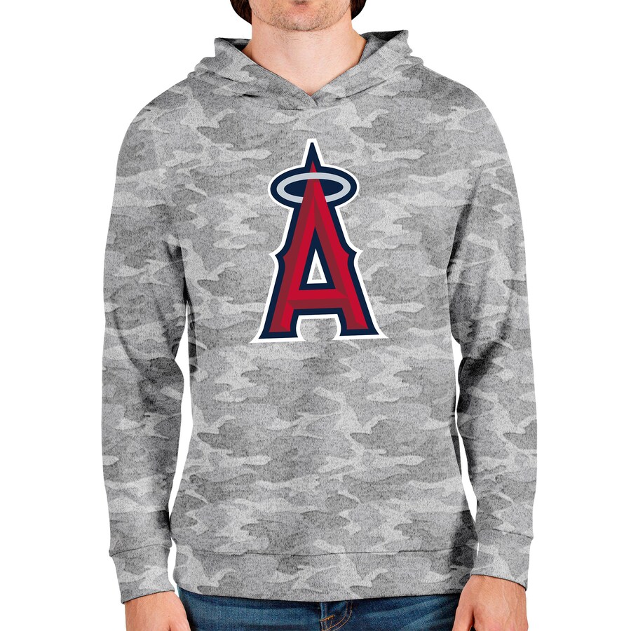 Men's Los Angeles Angels Antigua Camo Team Logo Absolute Pullover Hoodie