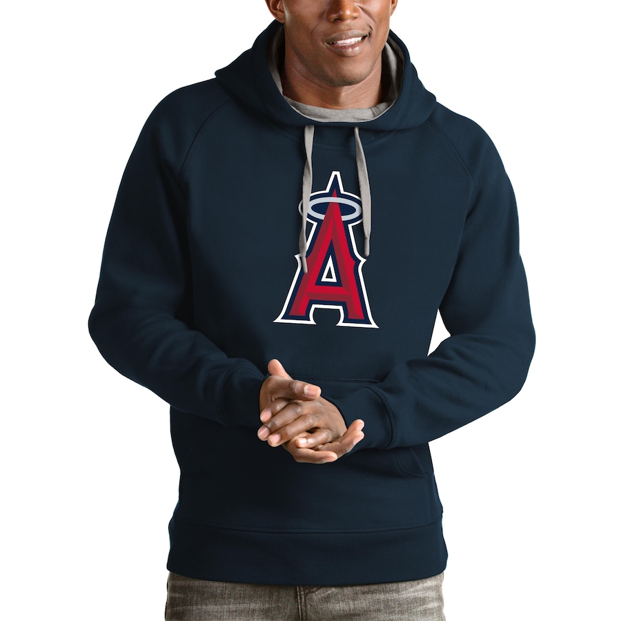 Men's Los Angeles Angels Antigua Navy Victory Pullover Team Logo Hoodie