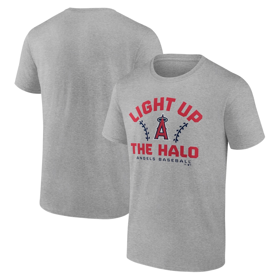 Men's Los Angeles Angels Heather Gray Team Go For Two T-Shirt