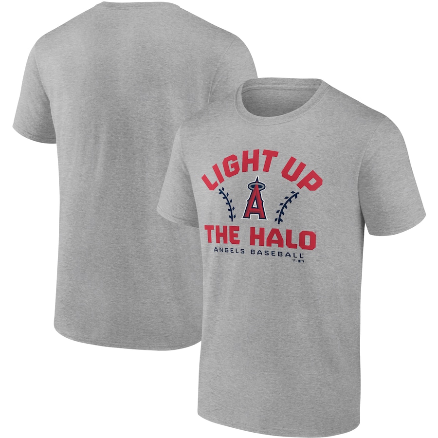 Men's Los Angeles Angels Heathered Gray Iconic Go for Two T-Shirt
