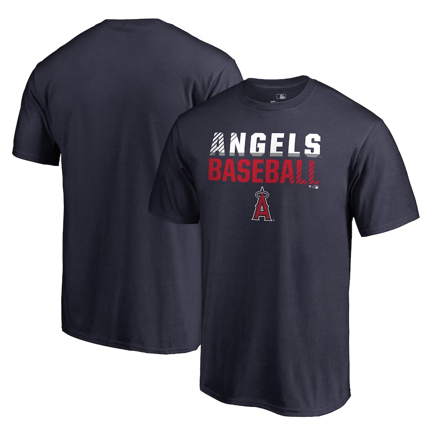Men's Los Angeles Angels Navy Fade Out T-Shirt Men's Los Angeles Angels Navy Fade Out T-Shirt