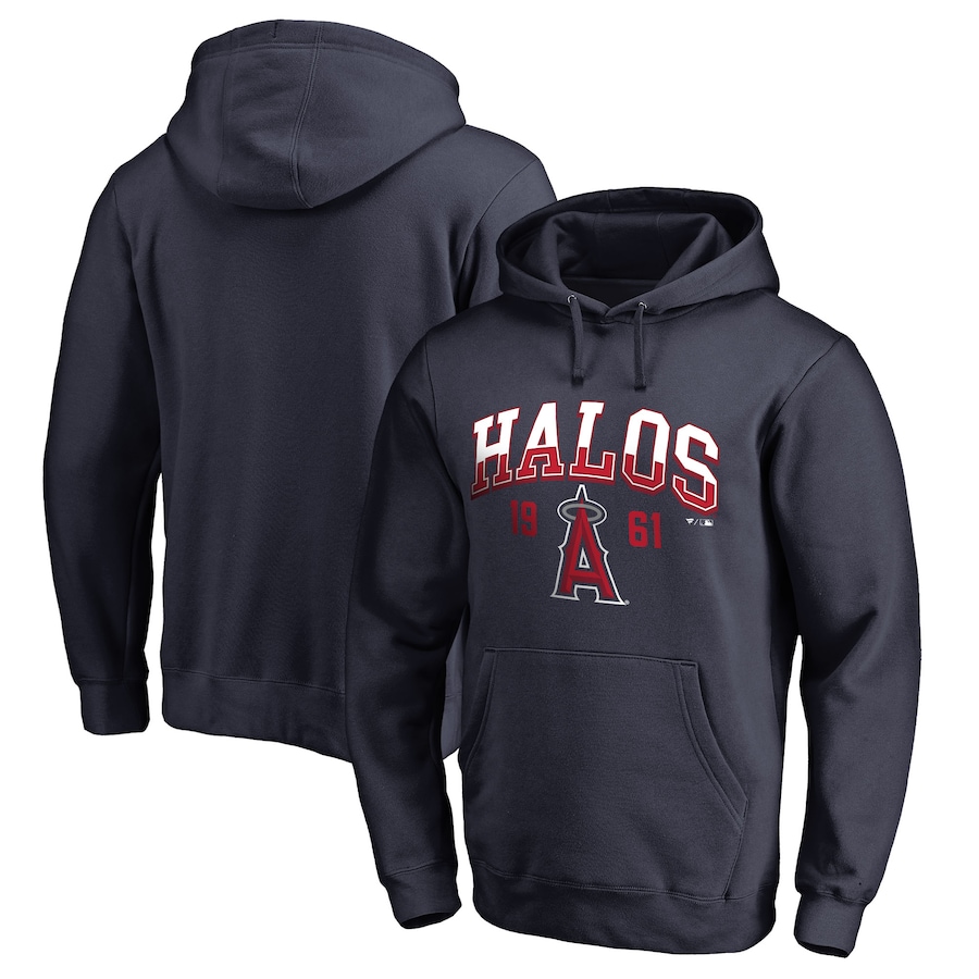 Men's Los Angeles Angels Navy Hometown Collection Halos Pullover Hoodie