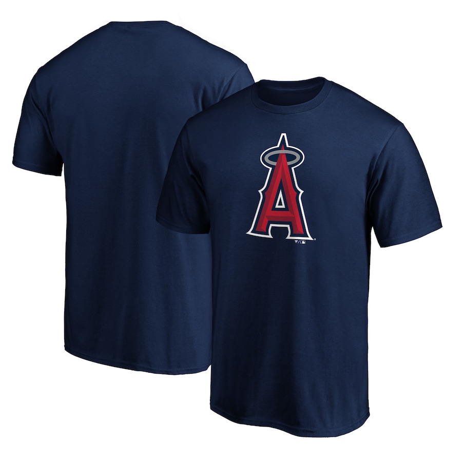 Men's Los Angeles Angels Navy Official Logo T-Shirt