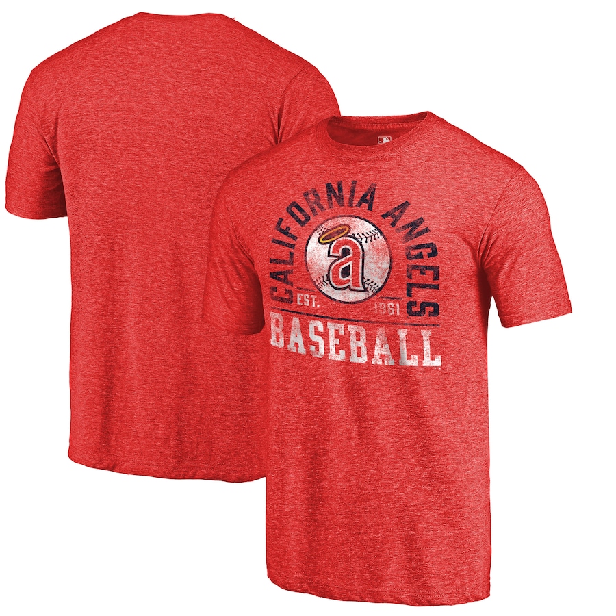 Men's Los Angeles Angels Red Hometown Collection Curve T-Shirt