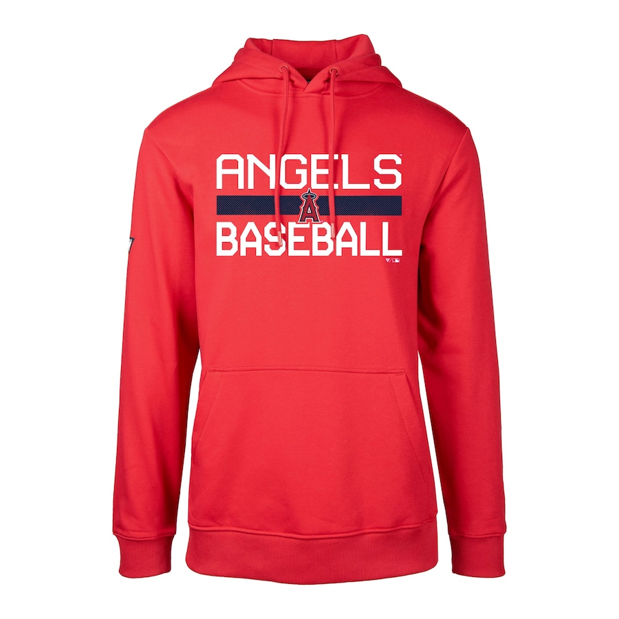 Men's Los Angeles Angels Levelwear Red Podium Dugout Fleece Hoodie