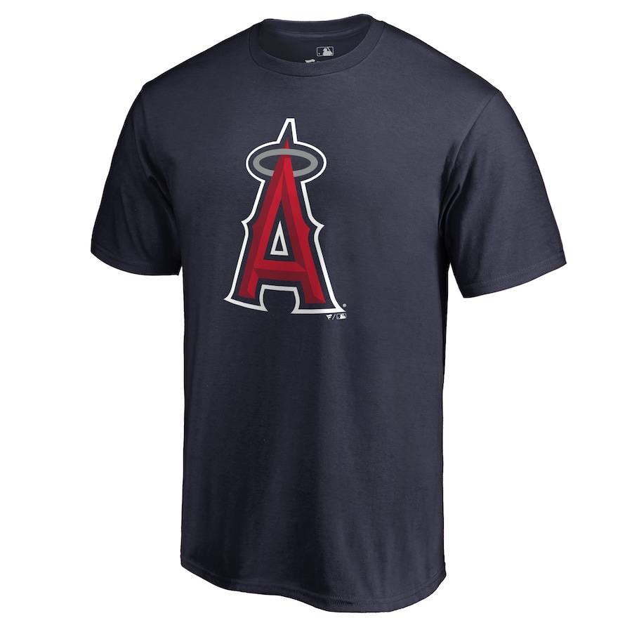 Men's Los Angeles Angels Navy Secondary Color Primary Logo 2 T-Shirt