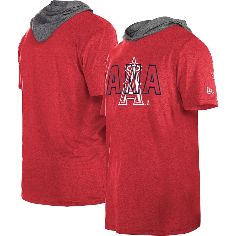 Men's Los Angeles Angels New Era Red Team Hoodie T-Shirt