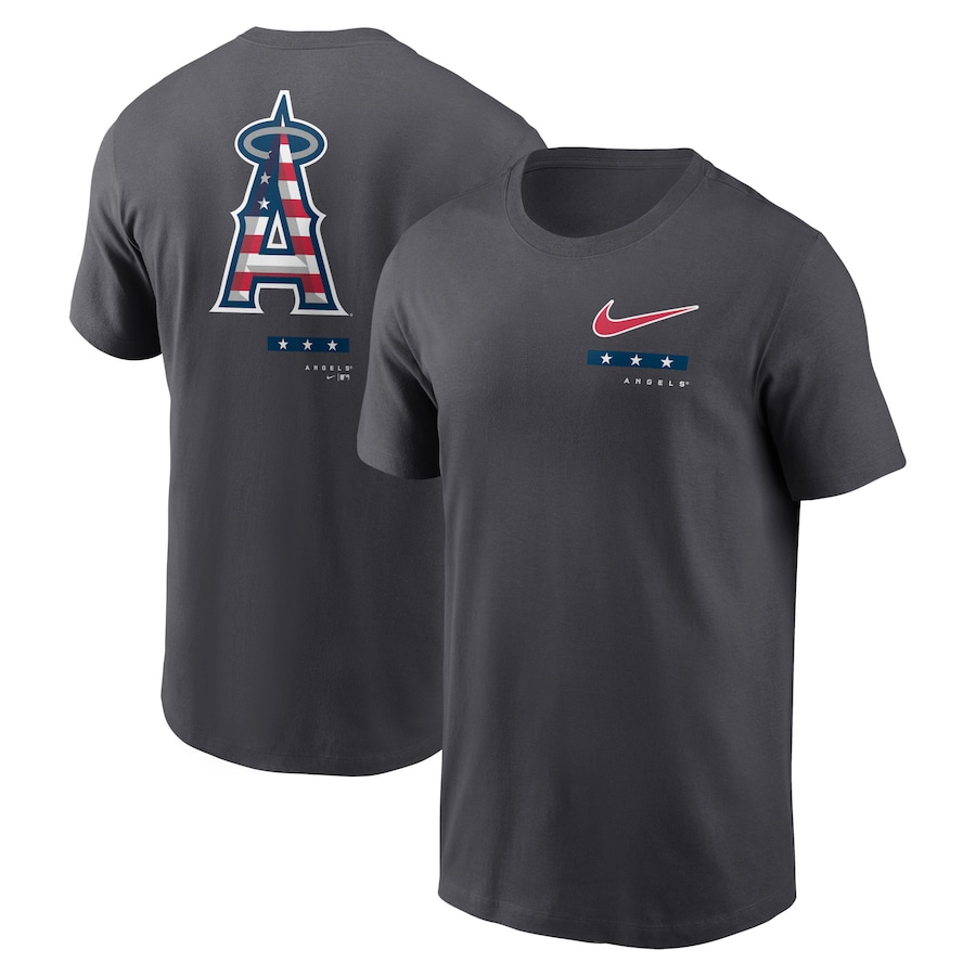 Men's Los Angeles Angels Nike Anthracite Americana T-Shirt