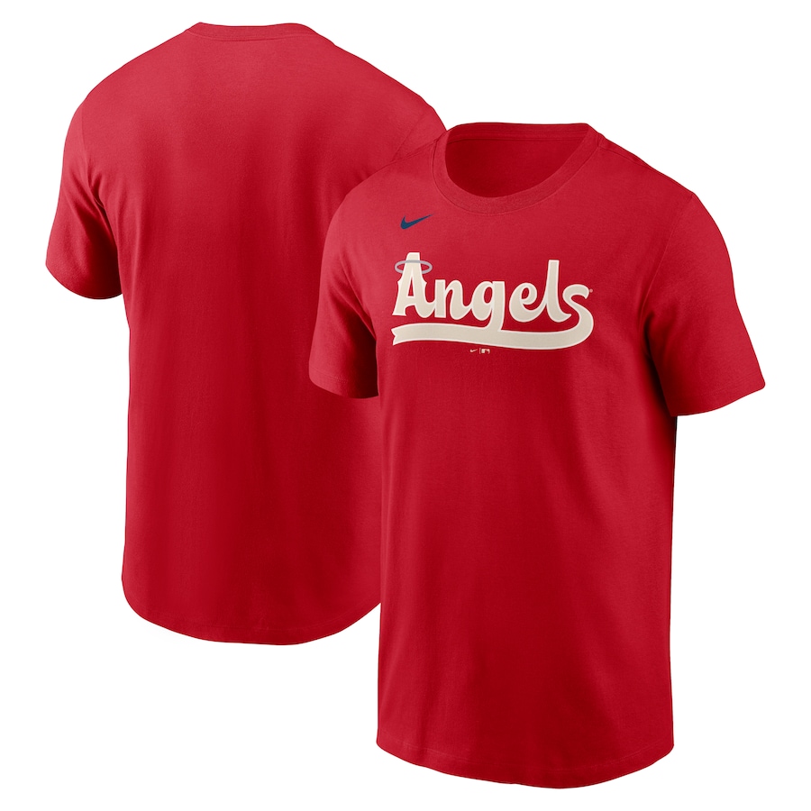 Men's Los Angeles Angels Nike Red 2022 City Connect Wordmark T-Shirt