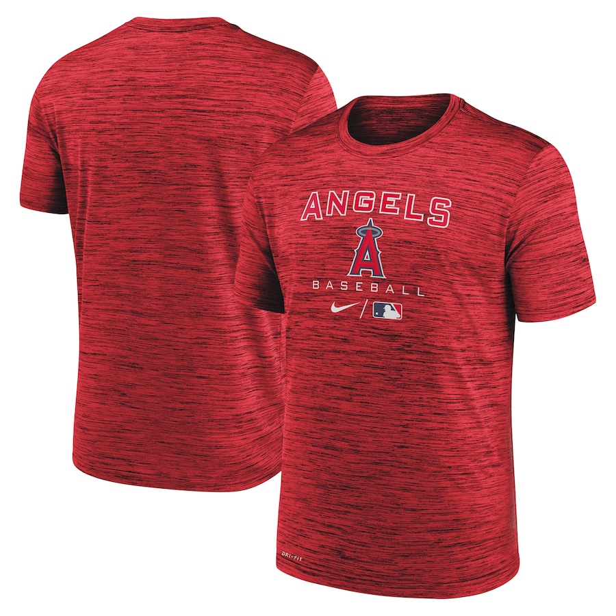 Men's Los Angeles Angels Nike Red Authentic Collection Velocity Practice Performance T-Shirt