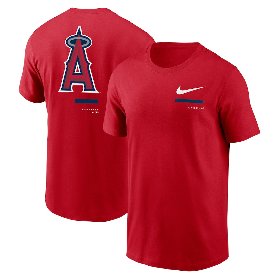 Men's Los Angeles Angels Nike Red Over the Shoulder T-Shirt