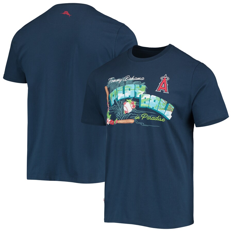 Men's Los Angeles Angels Tommy Bahama Navy Play Ball T-Shirt Men's Los Angeles Angels Tommy Bahama Navy Play Ball T-Shirt
