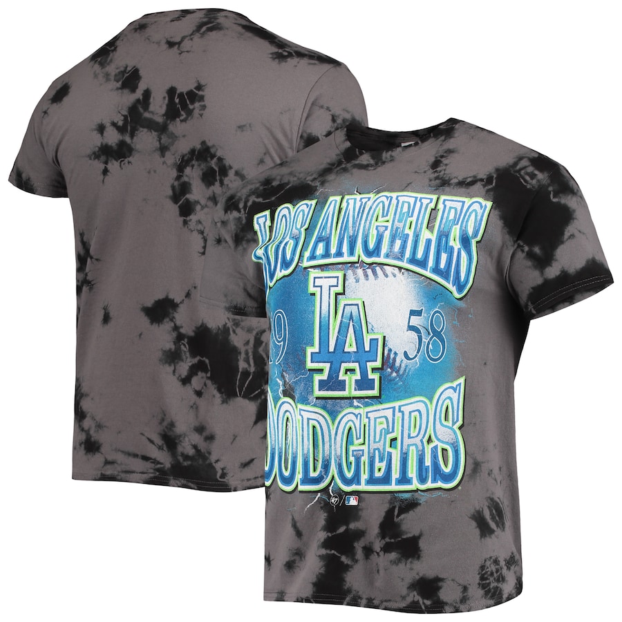 Men's Los Angeles Dodgers '47 Charcoal Wonder Boy Vintage Tubular T-Shirt Men's Los Angeles Dodgers '47 Charcoal Wonder Boy Vintage Tubular T-Shirt