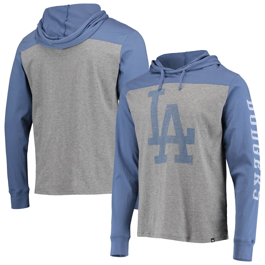 Men's Los Angeles Dodgers '47 Gray Franklin Wooster Pullover Hoodie