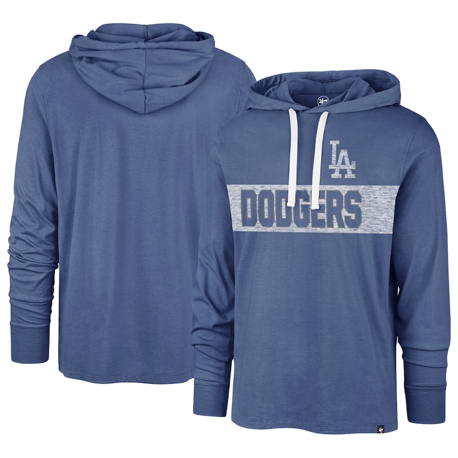 Men's Los Angeles Dodgers '47 Royal Field Franklin Pullover Hoodie