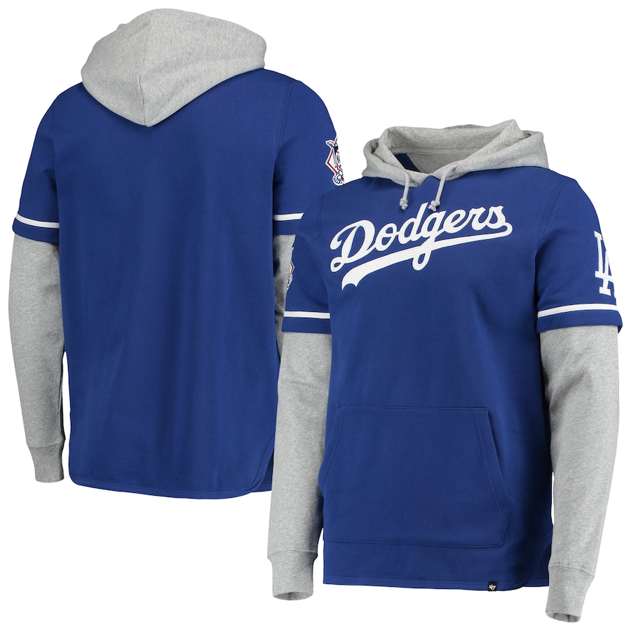 Men's Los Angeles Dodgers '47 Royal Trifecta Shortstop Pullover Hoodie