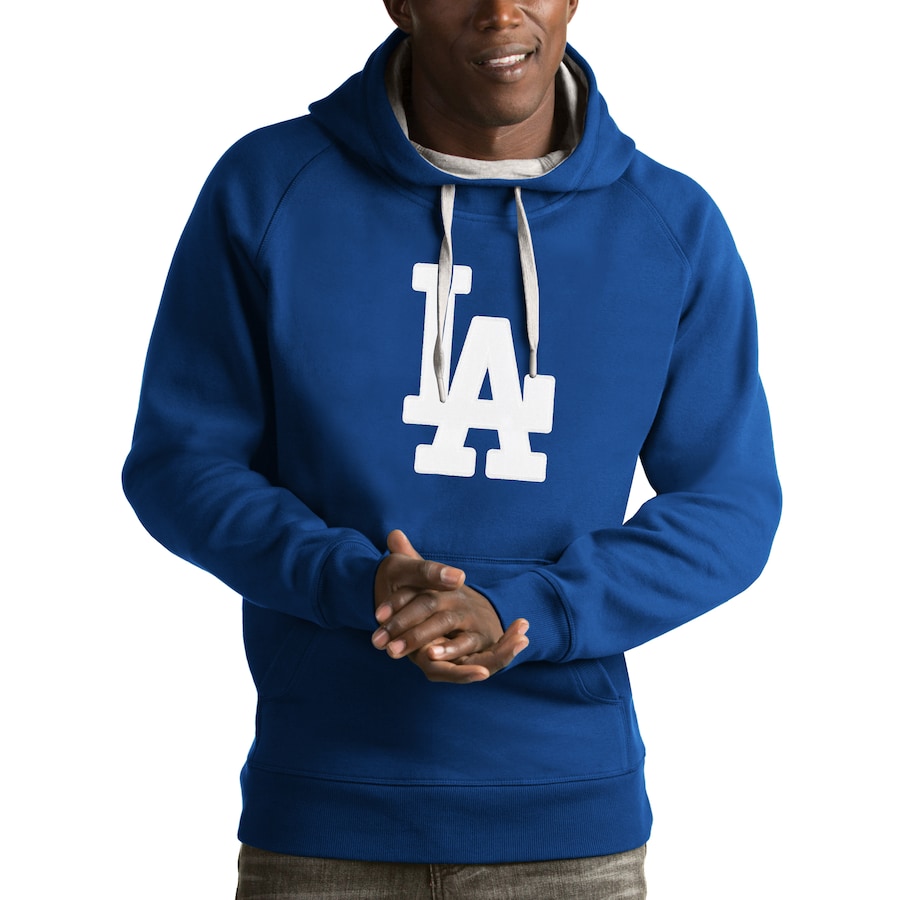 Men's Los Angeles Dodgers Antigua Royal Victory Pullover Hoodie