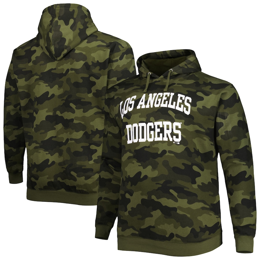 Men's Los Angeles Dodgers Camo Allover Print Pullover Hoodie Men's Los Angeles Dodgers Camo Allover Print Pullover Hoodie