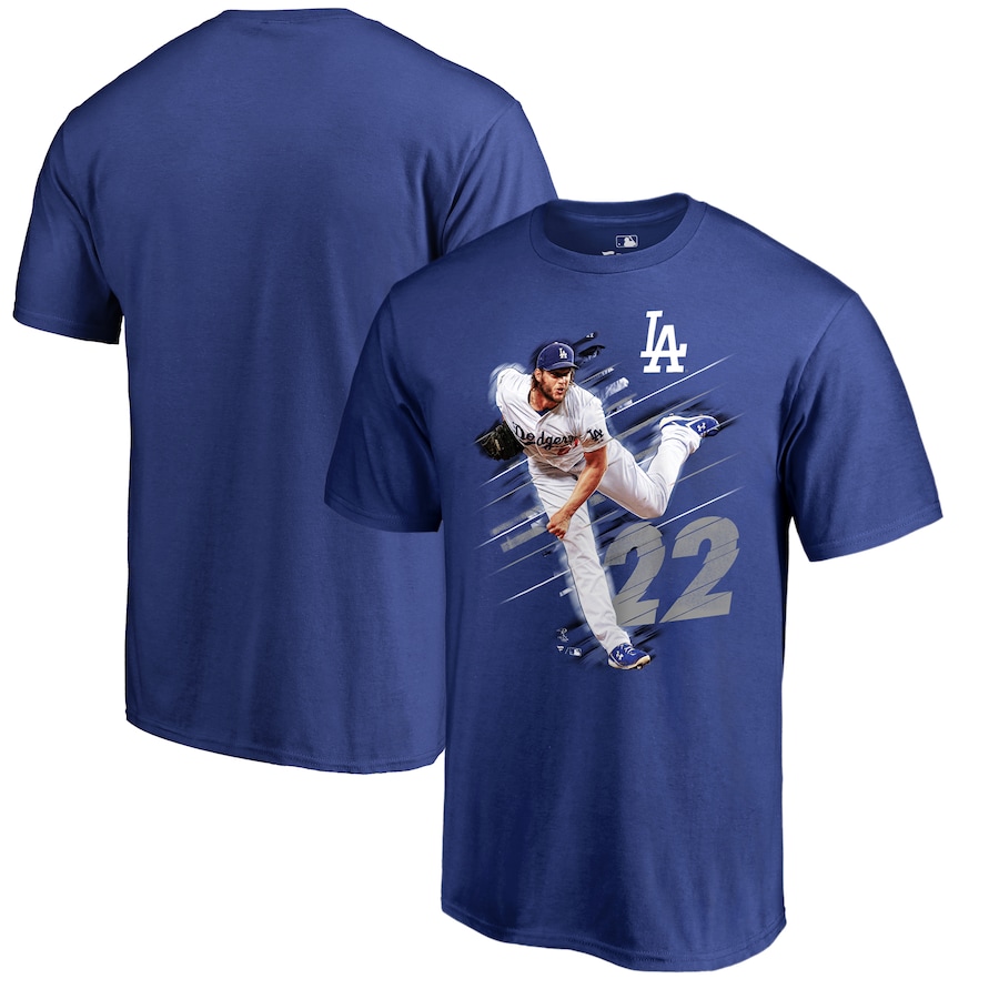 Men's Los Angeles Dodgers Clayton Kershaw Royal Fade Away T-Shirt