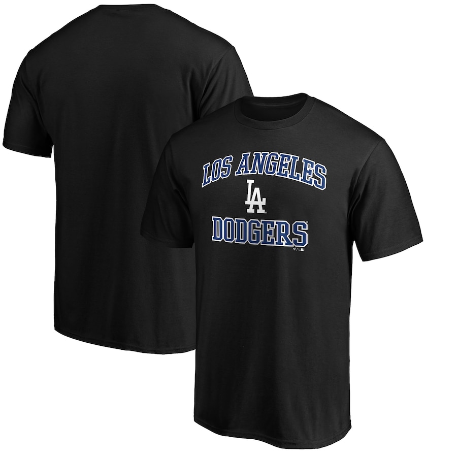 Men's Los Angeles Dodgers Black Heart and Soul T-Shirt Men's Los Angeles Dodgers Black Heart and Soul T-Shirt