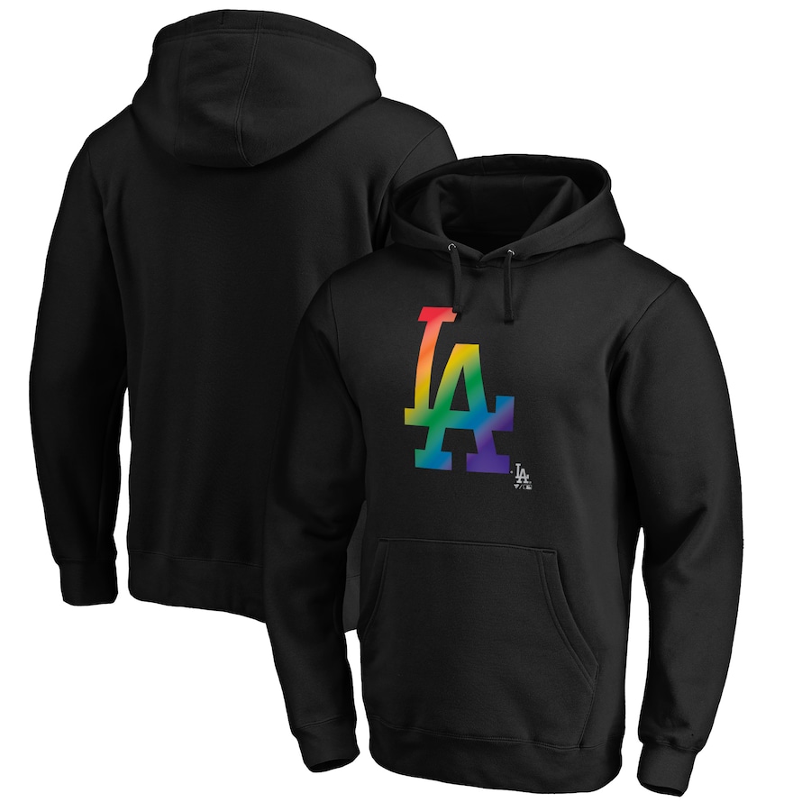 Men's Los Angeles Dodgers Black Team Pride Logo Pullover Hoodie Men's Los Angeles Dodgers Black Team Pride Logo Pullover Hoodie