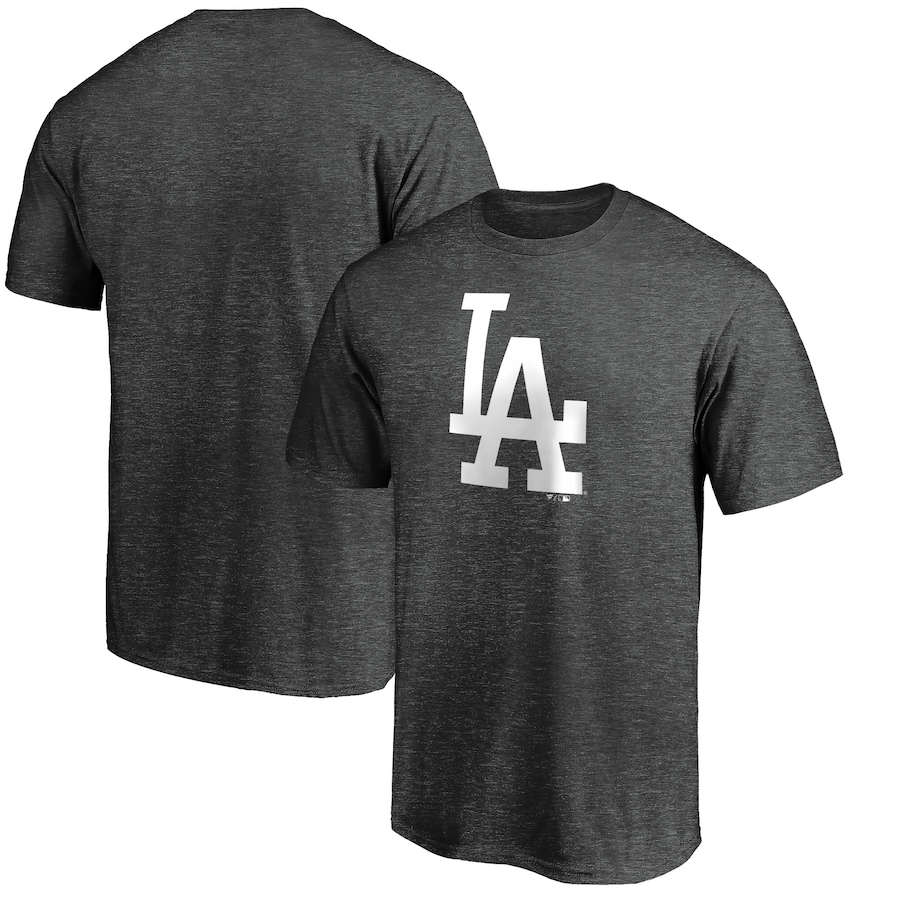 Men's Los Angeles Dodgers Charcoal Official Logo T-Shirt Men's Los Angeles Dodgers Charcoal Official Logo T-Shirt