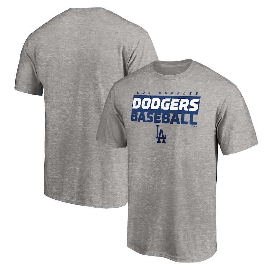 Men's Los Angeles Dodgers Heather Gray Gain Ground T-Shirt