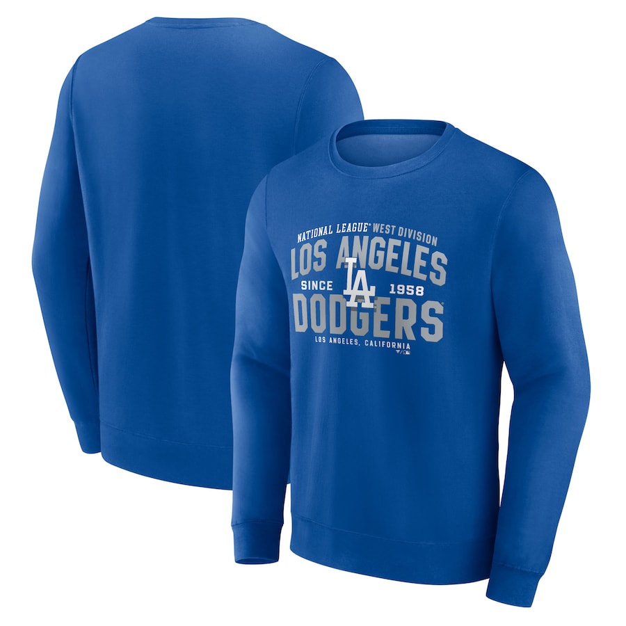 Men's Los Angeles Dodgers Heathered Royal Classic Move Pullover Sweatshirt Men's Los Angeles Dodgers Heathered Royal Classic Move Pullover Sweatshirt