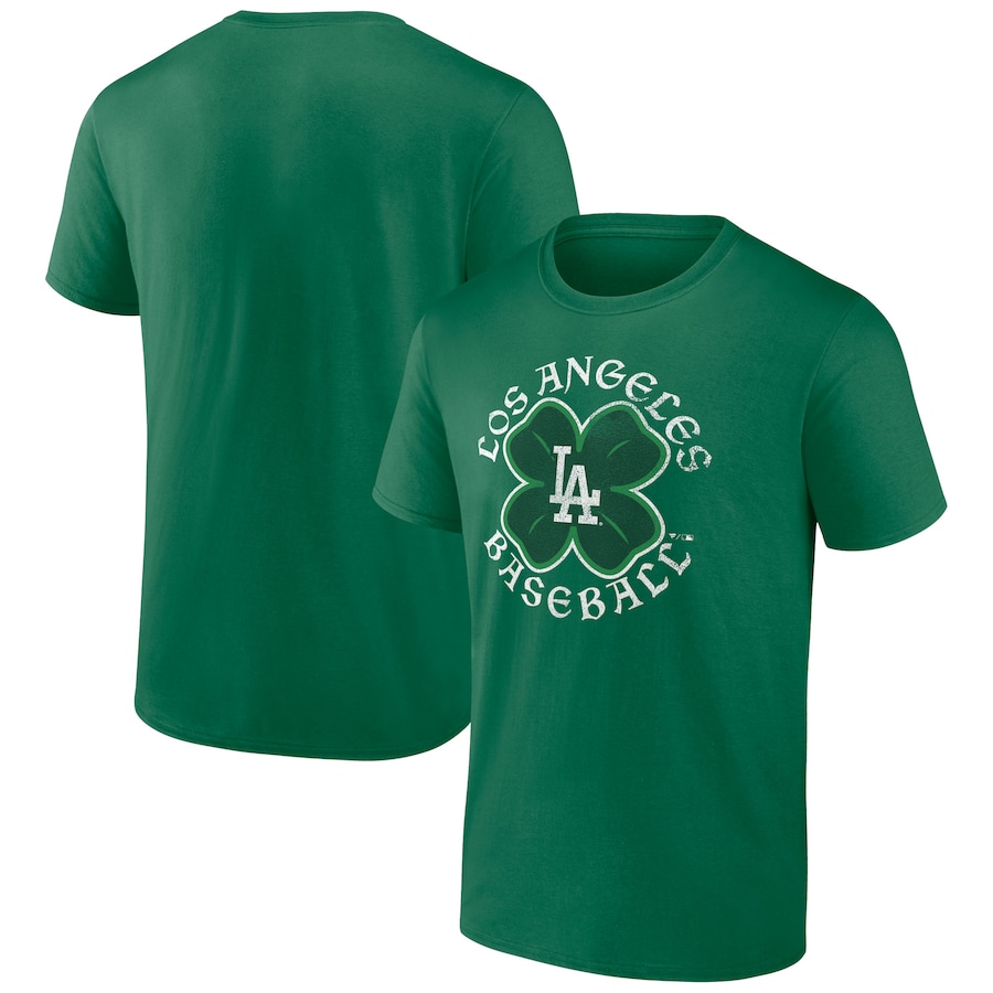 Men's Los Angeles Dodgers Kelly Green Team St. Patrick's Day Celtic T-Shirt Men's Los Angeles Dodgers Kelly Green Team St. Patrick's Day Celtic T-Shirt