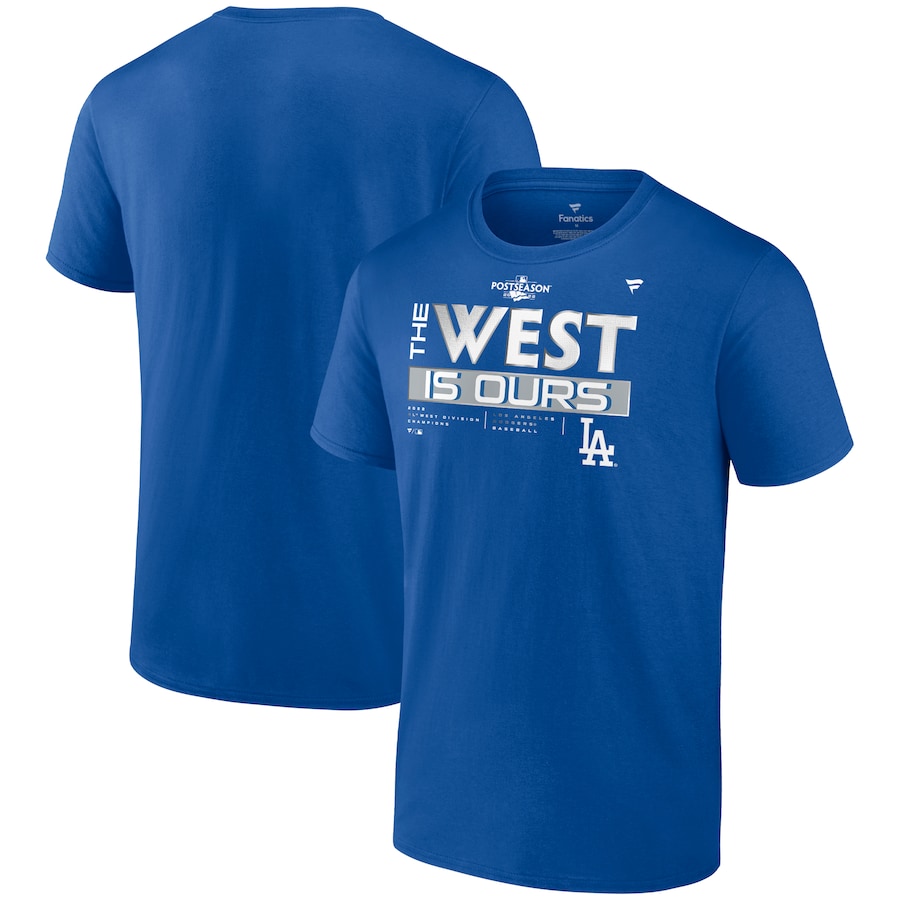 Men's Los Angeles Dodgers Royal 2022 NL West Division Champions Locker Room T-Shirt