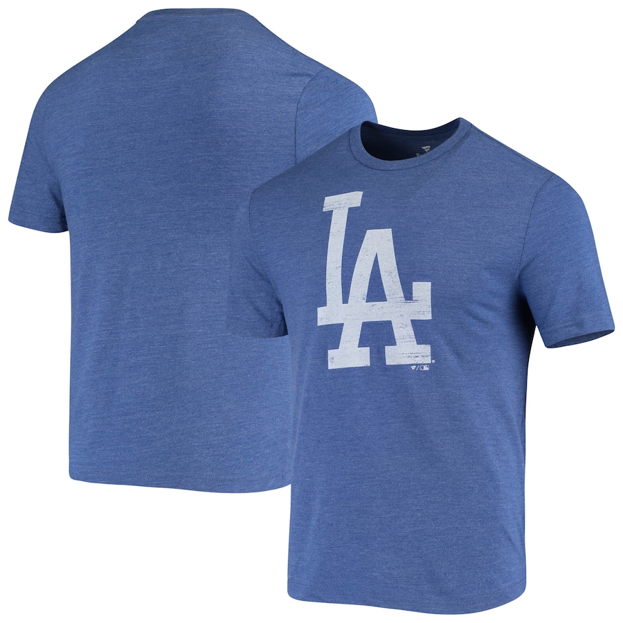 Men's Los Angeles Dodgers Royal Weathered Official Logo Tri-Blend T-Shirt Men's Los Angeles Dodgers Royal Weathered Official Logo Tri-Blend T-Shirt