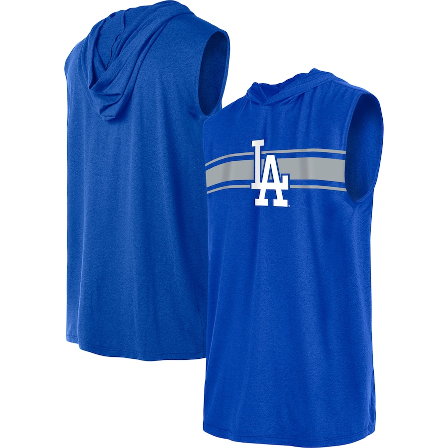 Men's Los Angeles Dodgers New Era Royal Sleeveless Pullover Hoodie Men's Los Angeles Dodgers New Era Royal Sleeveless Pullover Hoodie