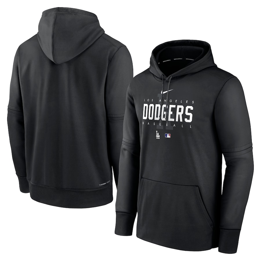 Men's Los Angeles Dodgers Nike Black Authentic Collection Pregame Performance Pullover Hoodie Men's Los Angeles Dodgers Nike Black Authentic Collection Pregame Performance Pullover Hoodie