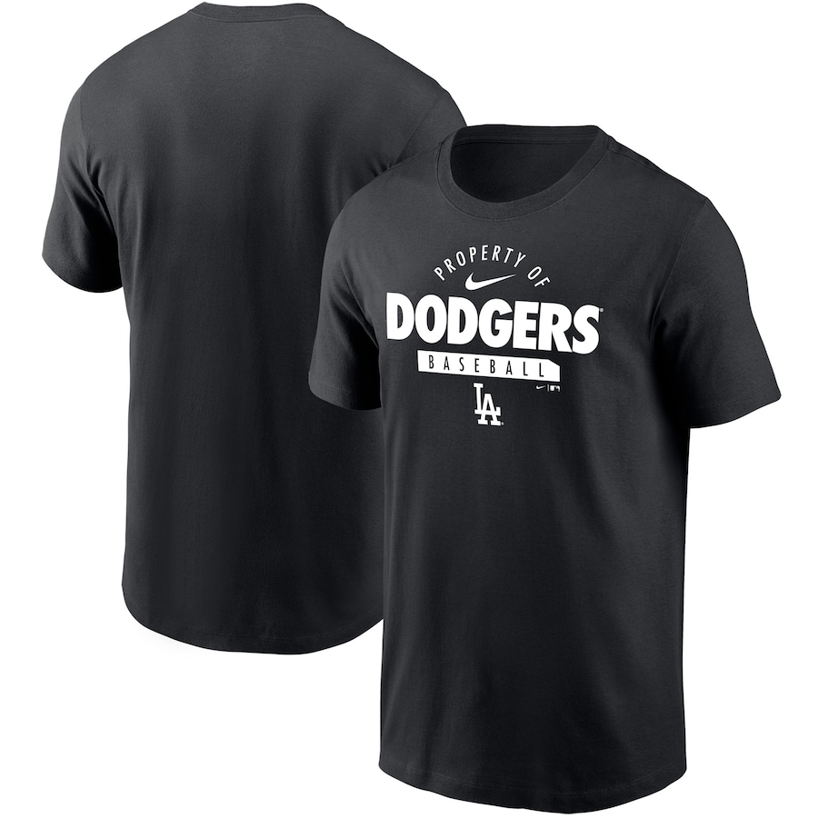Men's Los Angeles Dodgers Nike Black Primetime Property Of Practice T-Shirt