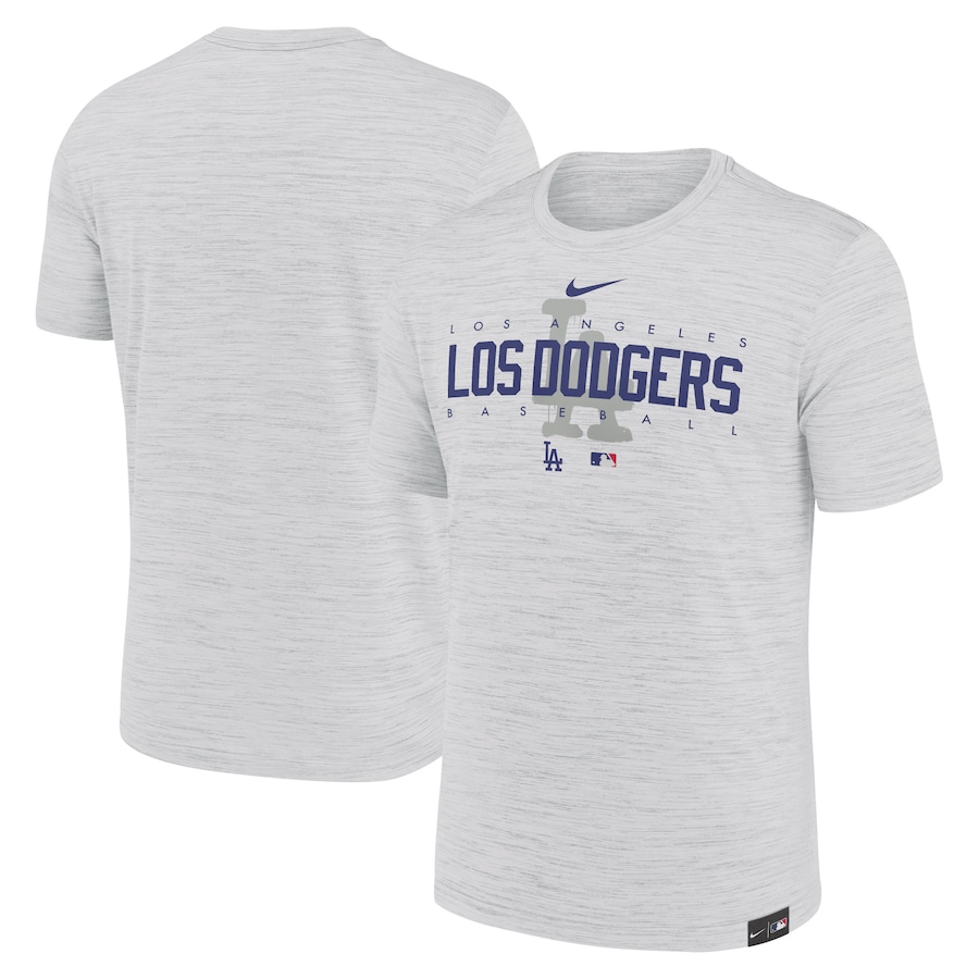 Men's Los Angeles Dodgers Nike Gray City Connect Velocity Practice Performance T-Shirt