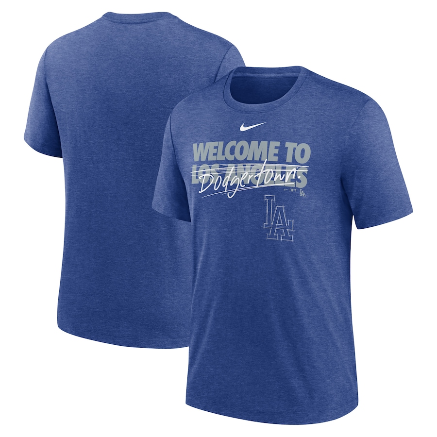 Men's Los Angeles Dodgers Nike Heather Royal Home Spin Tri-Blend T-Shirt Men's Los Angeles Dodgers Nike Heather Royal Home Spin Tri-Blend T-Shirt