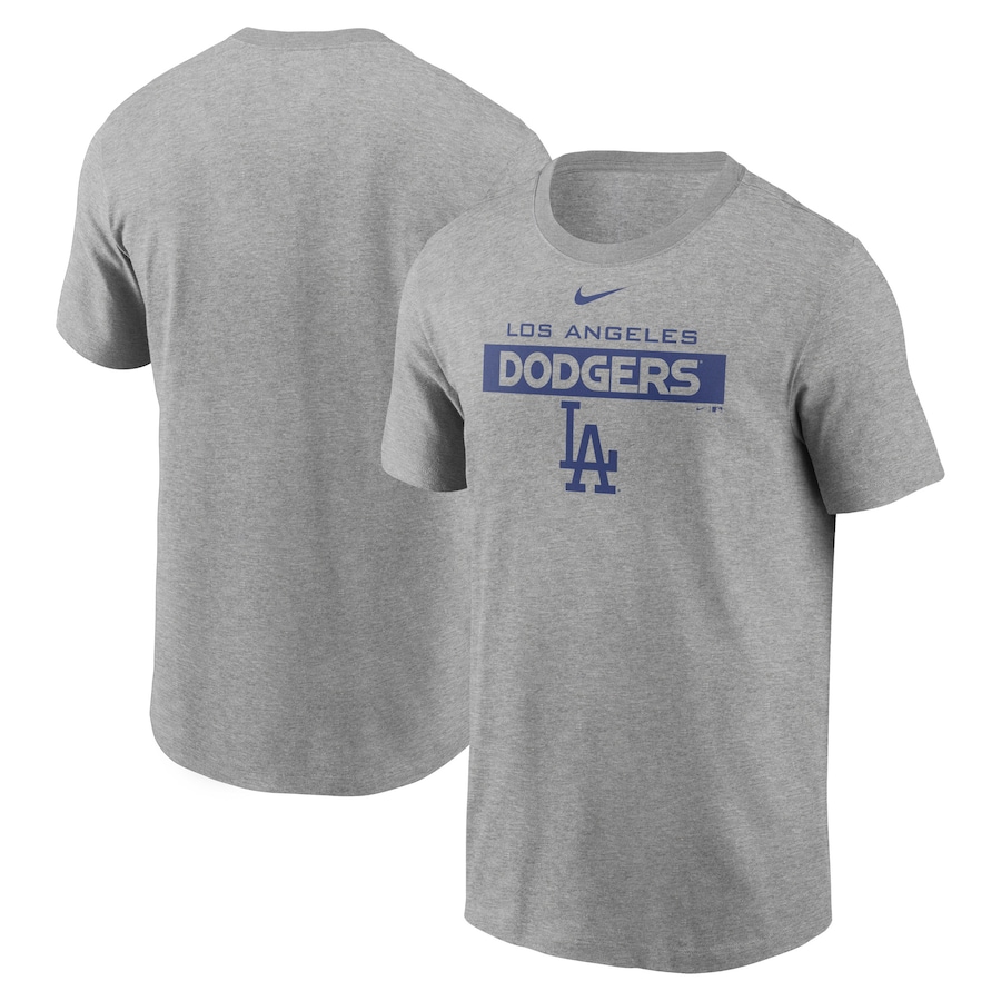 Men's Los Angeles Dodgers Nike Heathered Gray Team T-Shirt