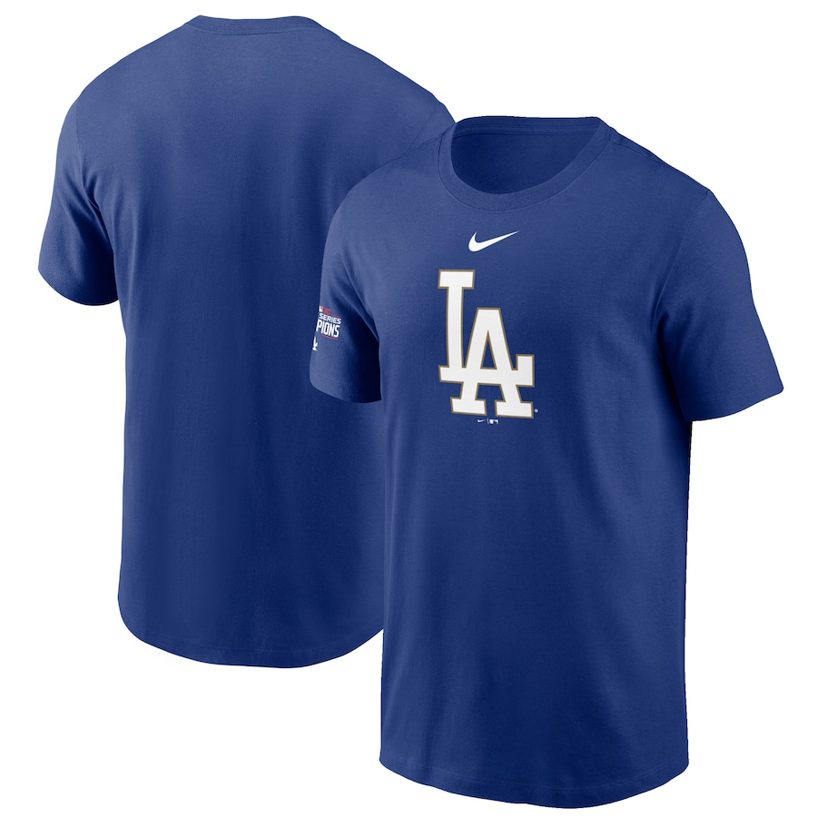 Men's Los Angeles Dodgers Nike Royal 2021 Gold Program Logo T-Shirt