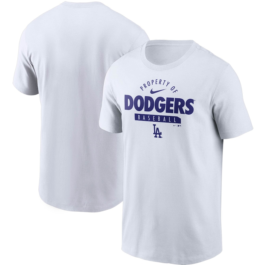 Men's Los Angeles Dodgers Nike White Primetime Property Of Practice T-Shirt