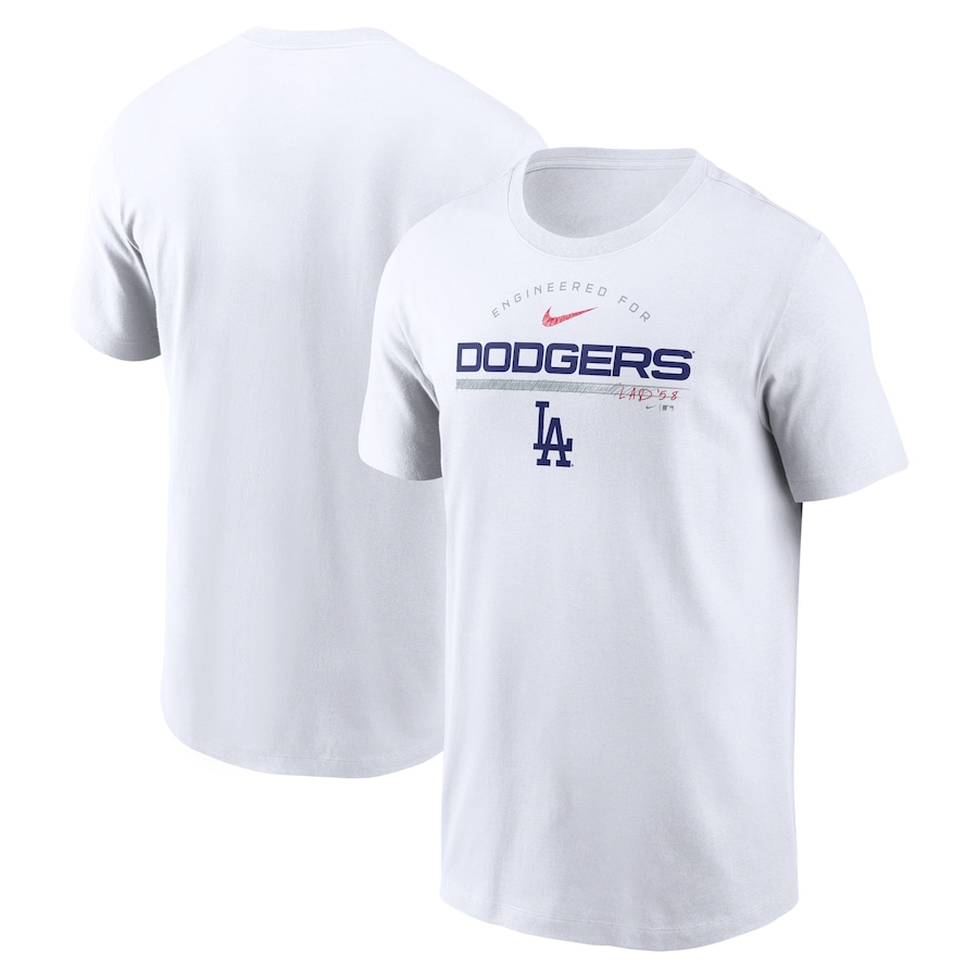 Men's Los Angeles Dodgers Nike White Team Engineered Performance T-Shirt