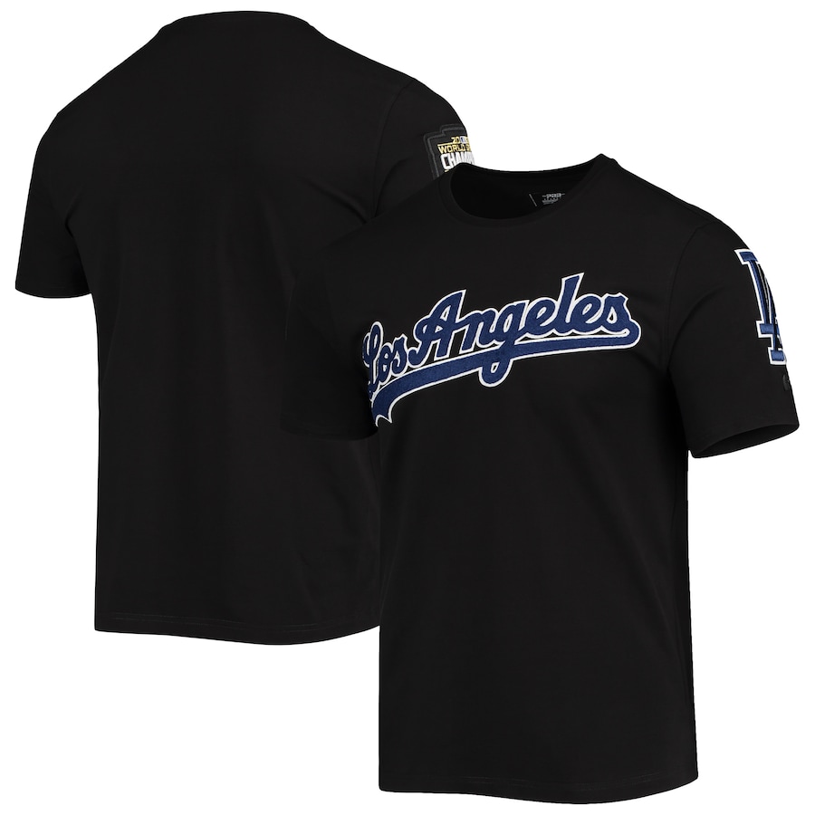 Men's Los Angeles Dodgers Pro Standard Black Team Logo T-Shirt Men's Los Angeles Dodgers Pro Standard Black Team Logo T-Shirt