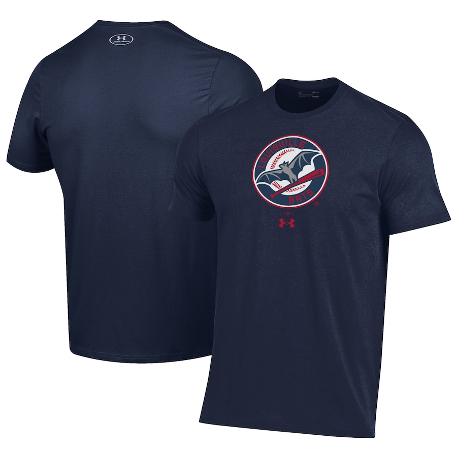 Men's Louisville Bats Under Armour Navy Performance T-Shirt