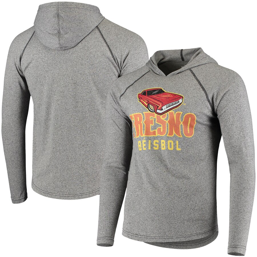 Men's Lowriders de Fresno Heather Gray Copa de la Diversion Euro Raglan Pullover Hoodie Men's Lowriders de Fresno Heather Gray Copa de la Diversion Euro Raglan Pullover Hoodie