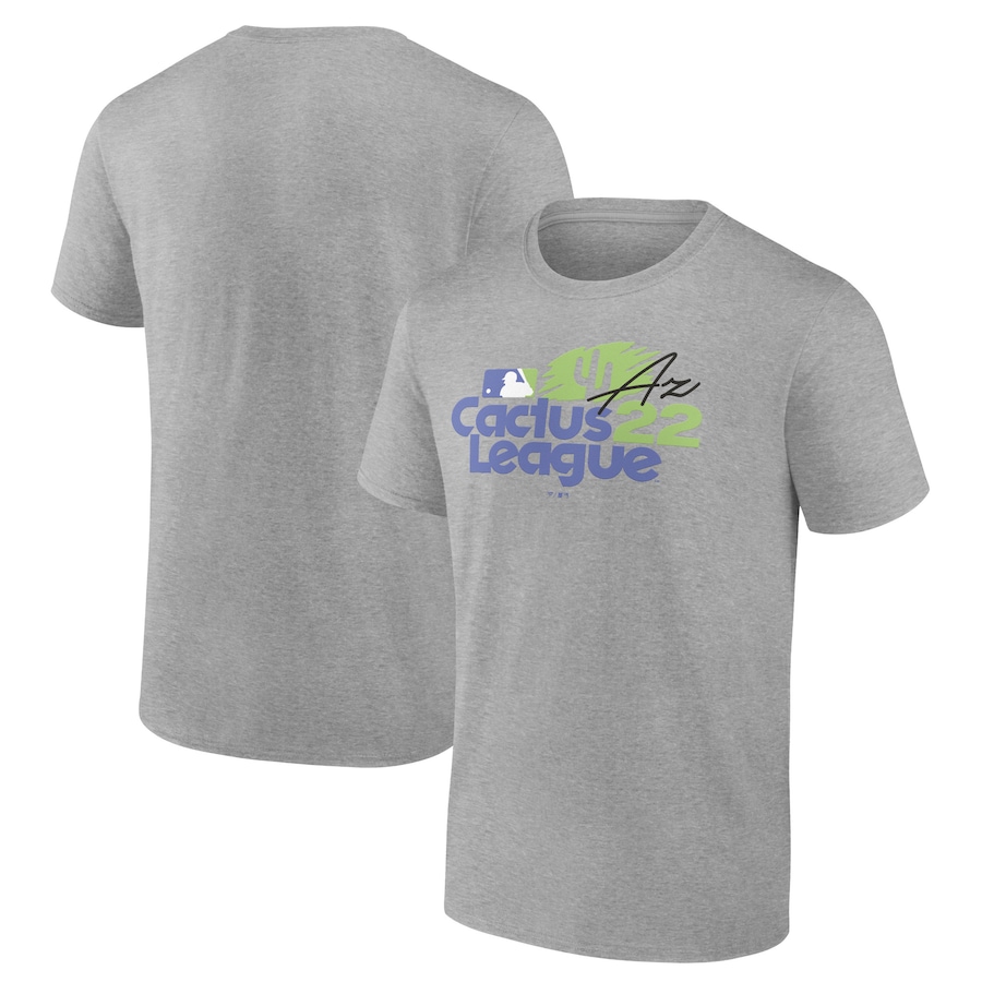 Men's MLB Heathered Gray 2022 MLB Spring Training Cactus League Logo T-Shirt