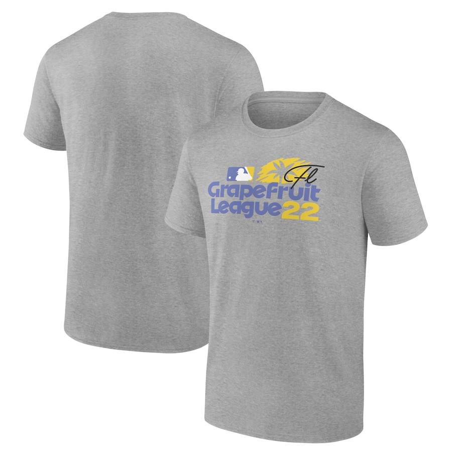 Men's MLB Heathered Gray 2022 MLB Spring Training Grapefruit League Logo T-Shirt