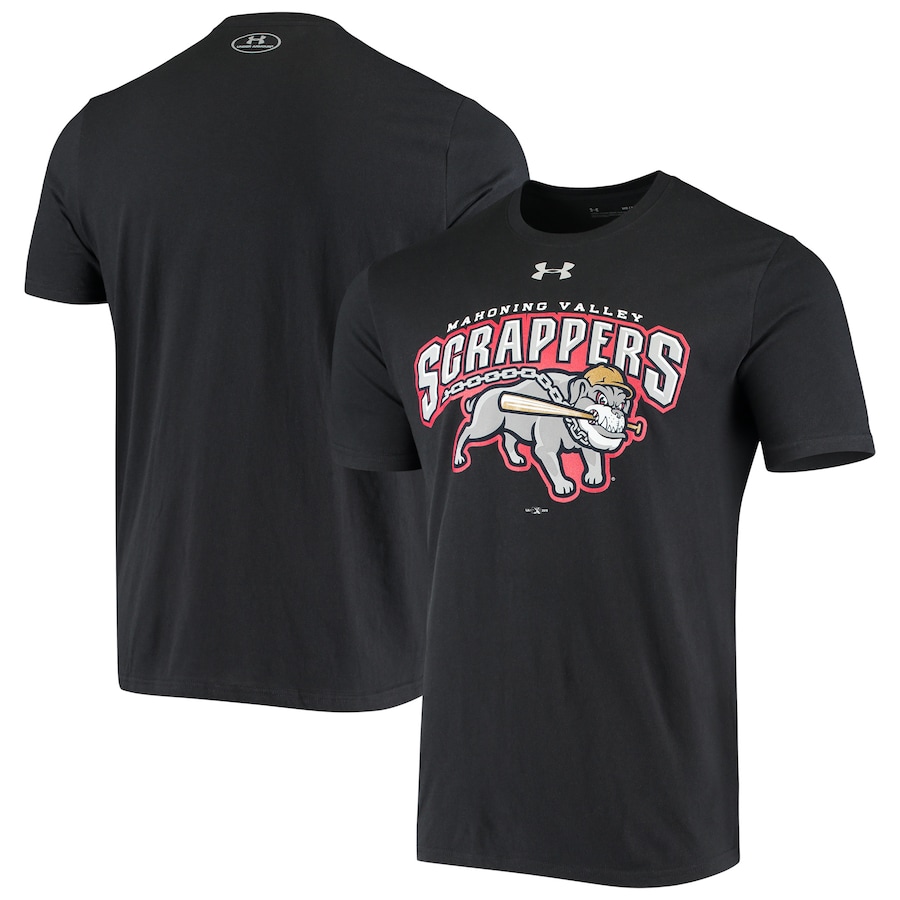 Men's Mahoning Valley Scrappers Under Armour Black T-Shirt Men's Mahoning Valley Scrappers Under Armour Black T-Shirt