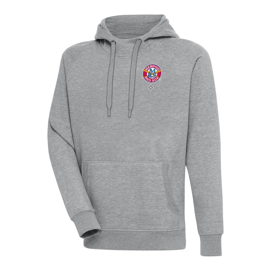 Men's Memphis Red Sox Antigua Heather Gray Victory Pullover Hoodie