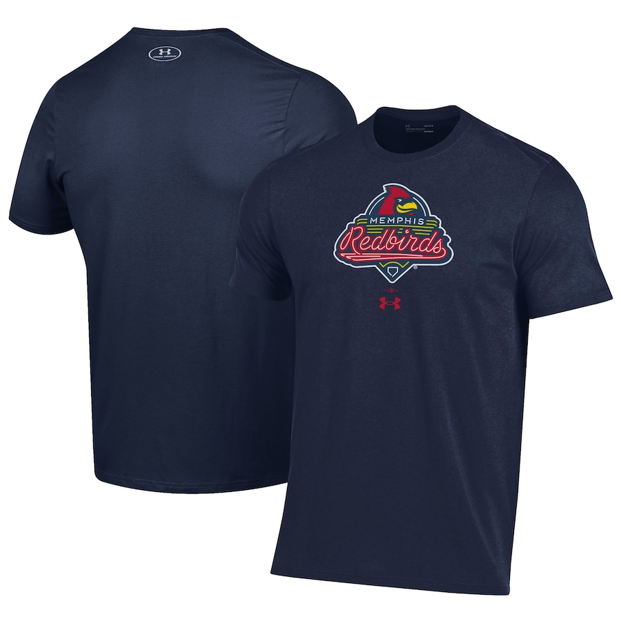 Men's Memphis Redbirds Under Armour Navy Performance T-Shirt Men's Memphis Redbirds Under Armour Navy Performance T-Shirt