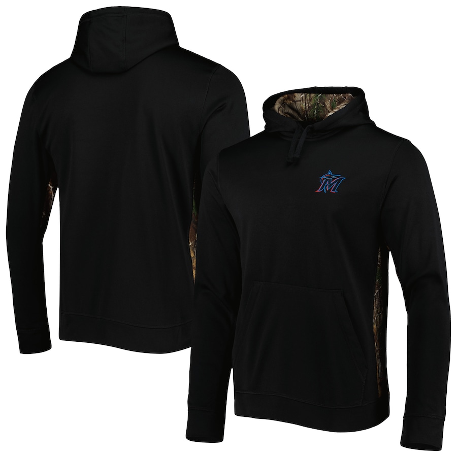 Men's Miami Marlins Dunbrooke Black Ranger Pullover Hoodie
